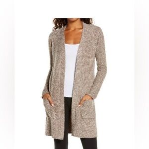 NWOT Barefoot Dreams® Cozy Chic
Lite® Long Cardigan -XS -HEATHER COCOA-TAUPE